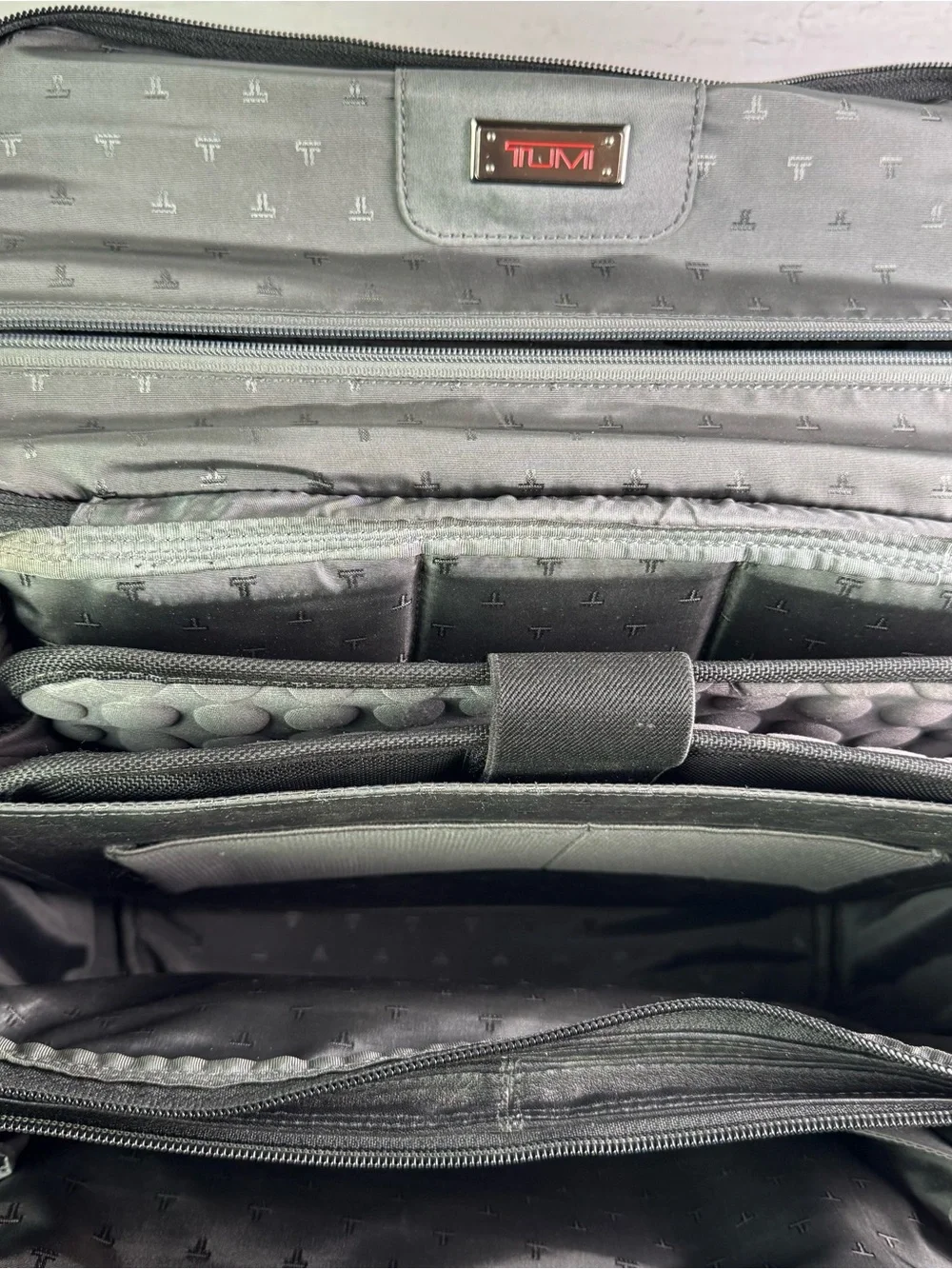 Vintage TUMI Black Leather Laptop Travel Backpack